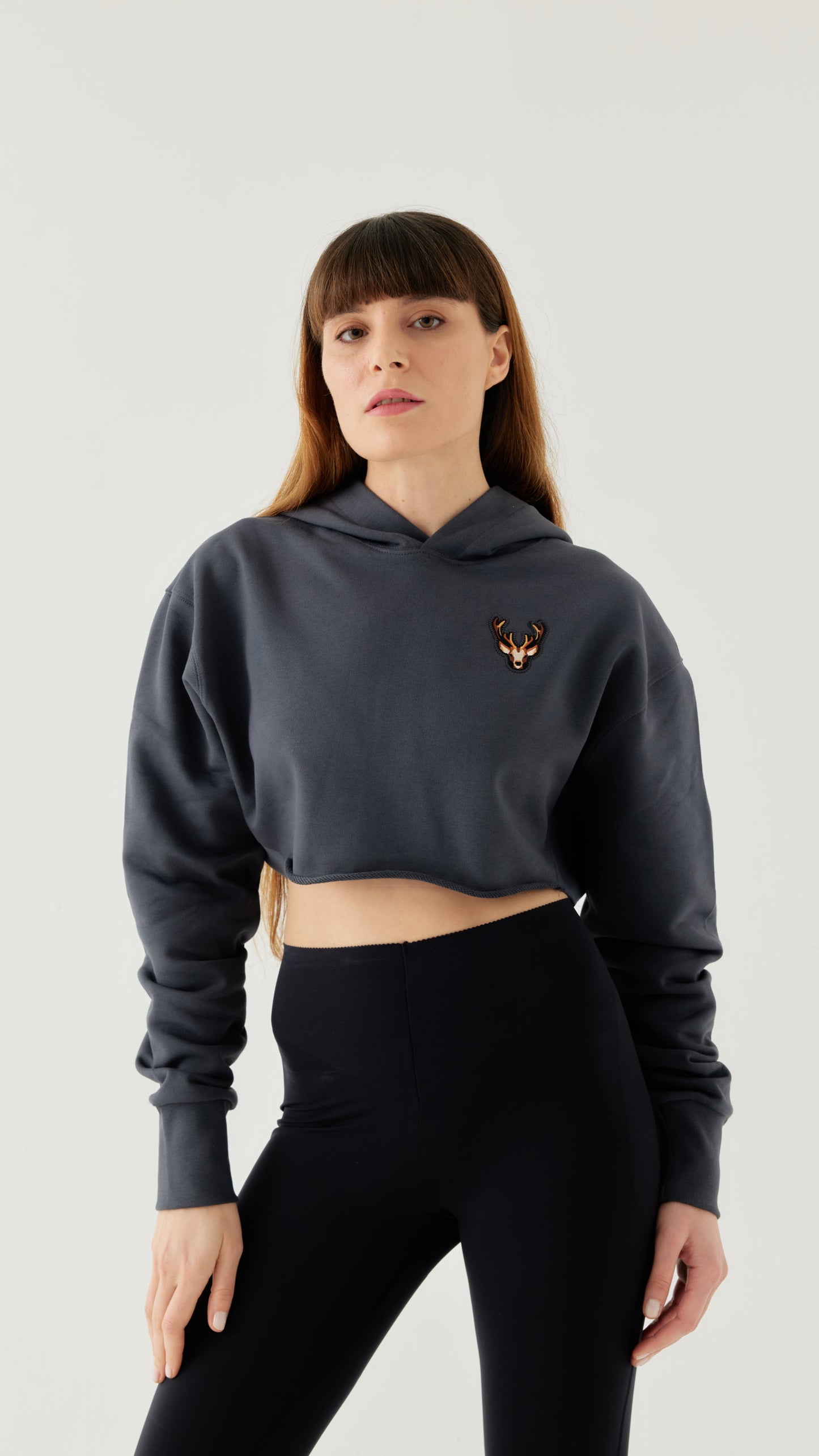 Kadın Crop Hoodie
