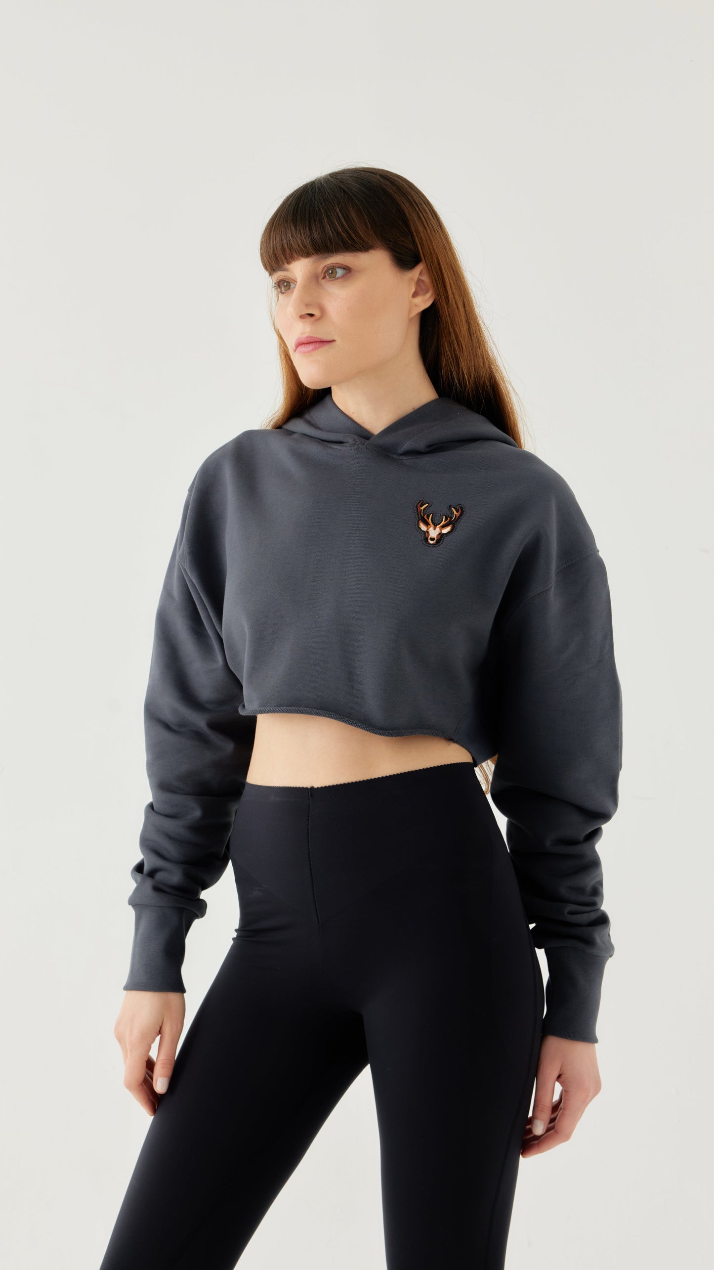 Kadın Crop Hoodie