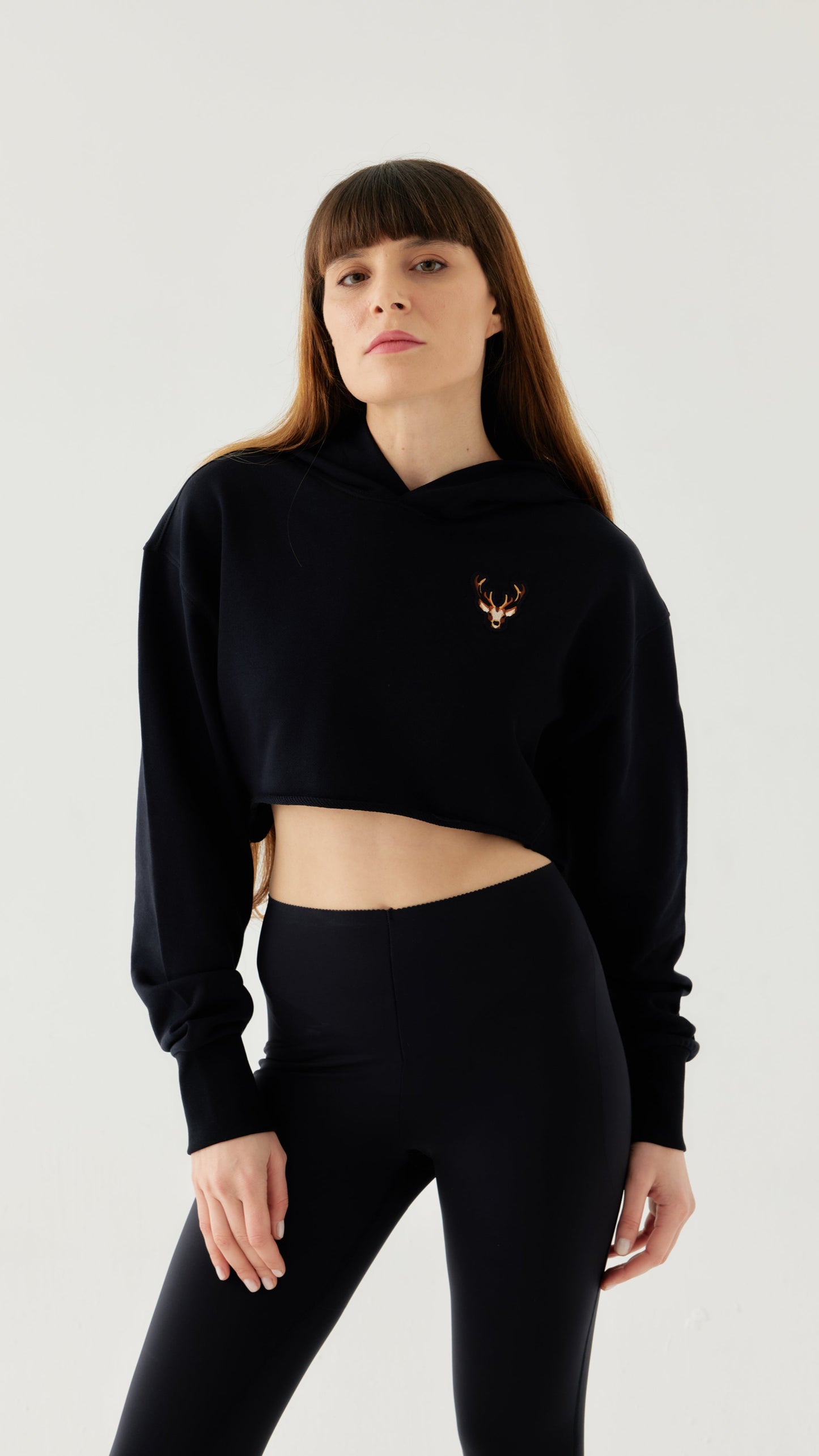 Kadın Crop Hoodie