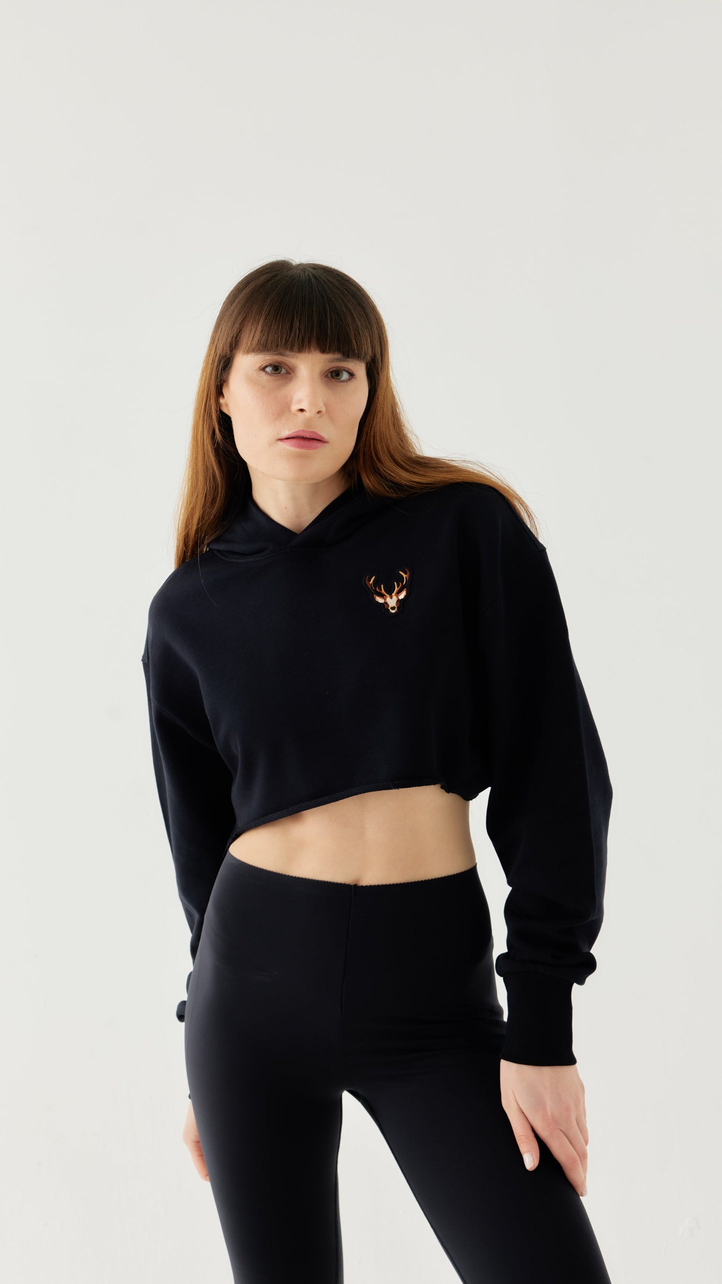 Kadın Crop Hoodie