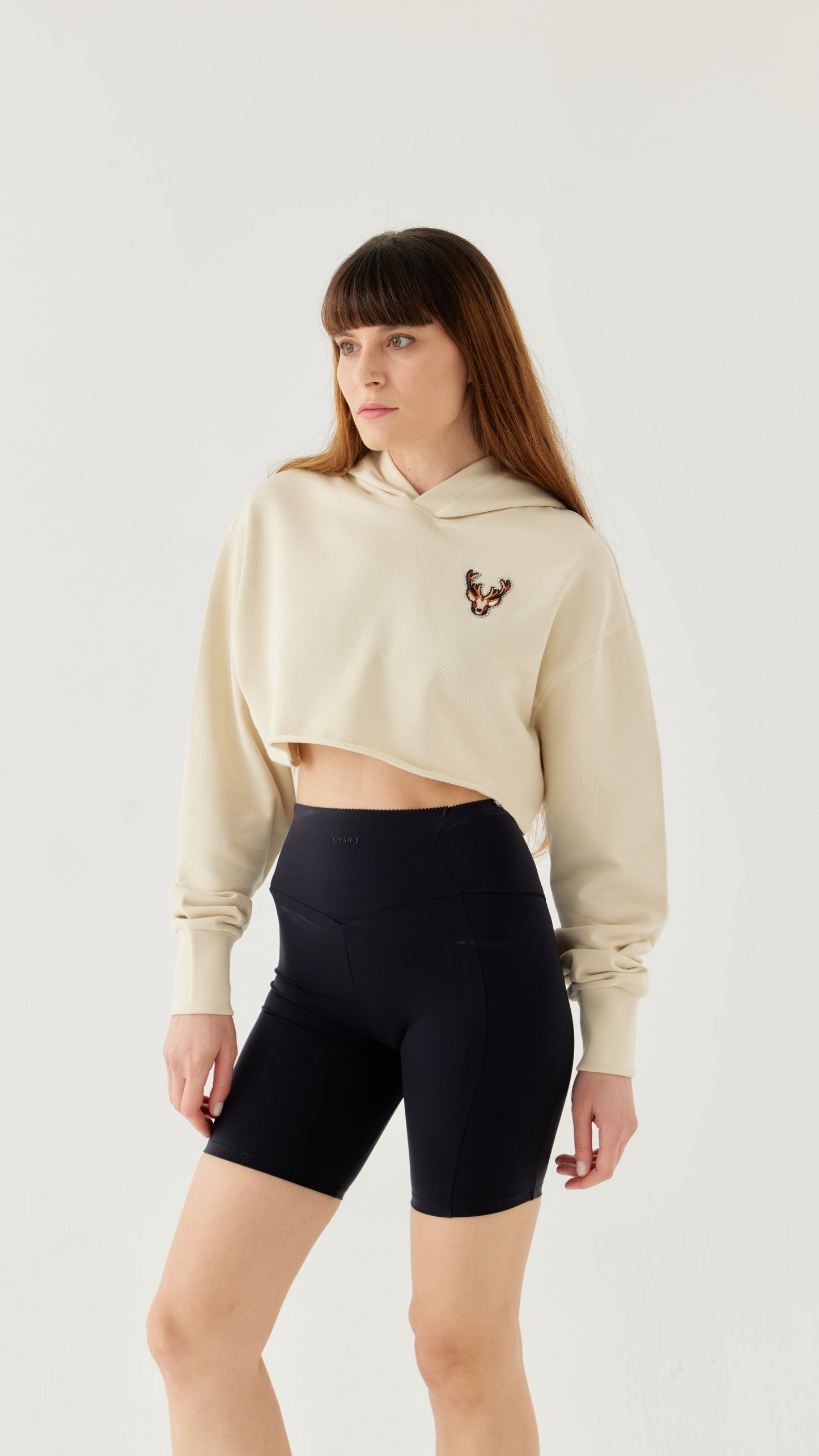 Kadın Crop Hoodie