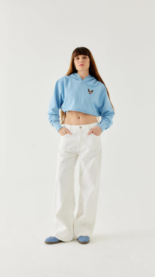 Kadın Crop Hoodie