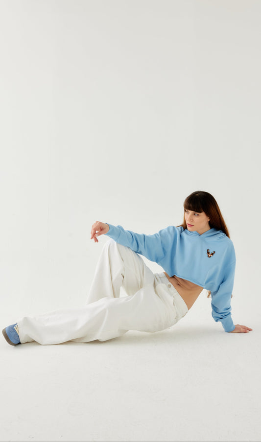 Kadın Crop Hoodie